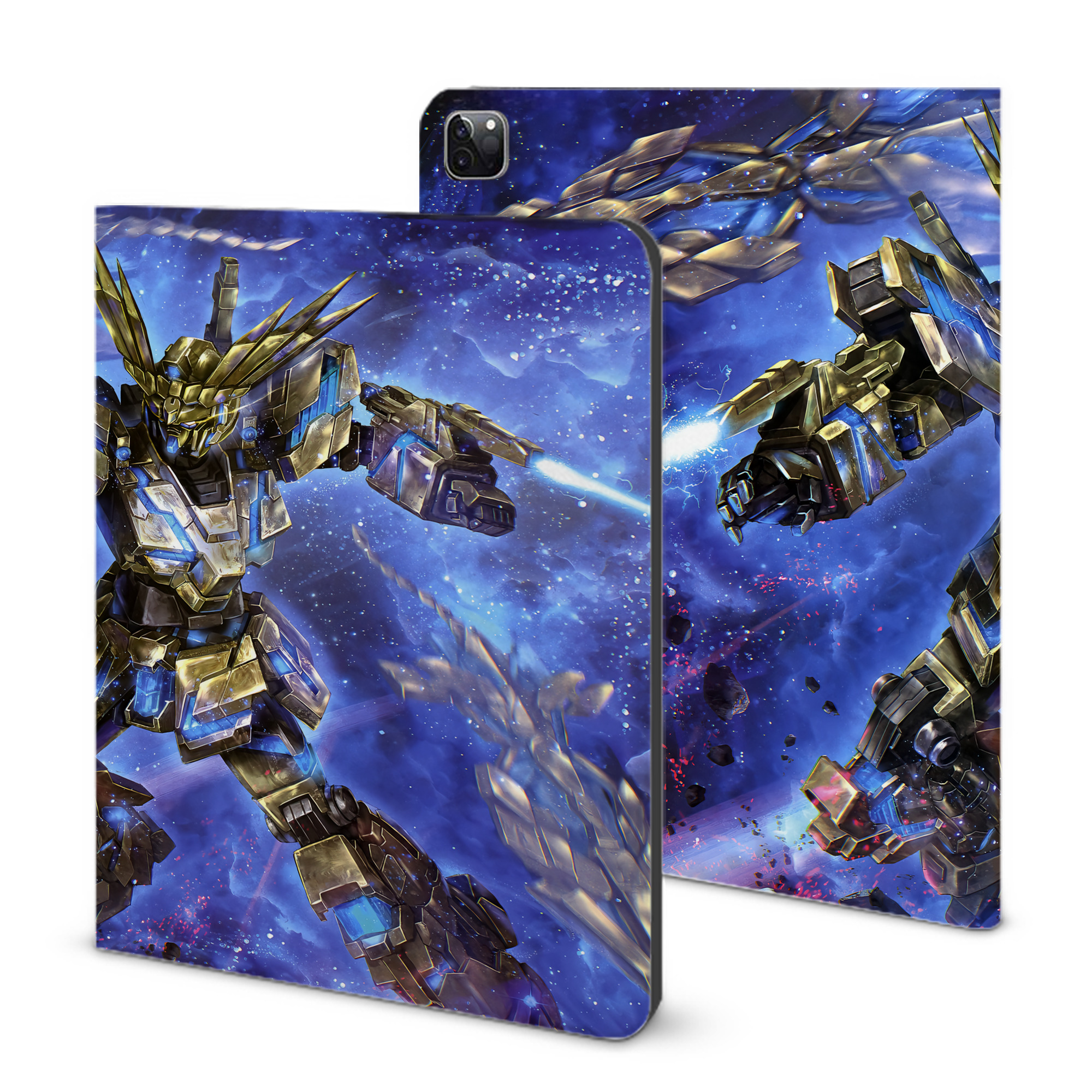 （画像用） 機動戦士ガンダム Mobile Suit Gundam IPad ケース ブック型 PUレザー TPU 耐衝撃 軽量 薄型 ペン収納なし 全面保護 IPad 各モデル対応
